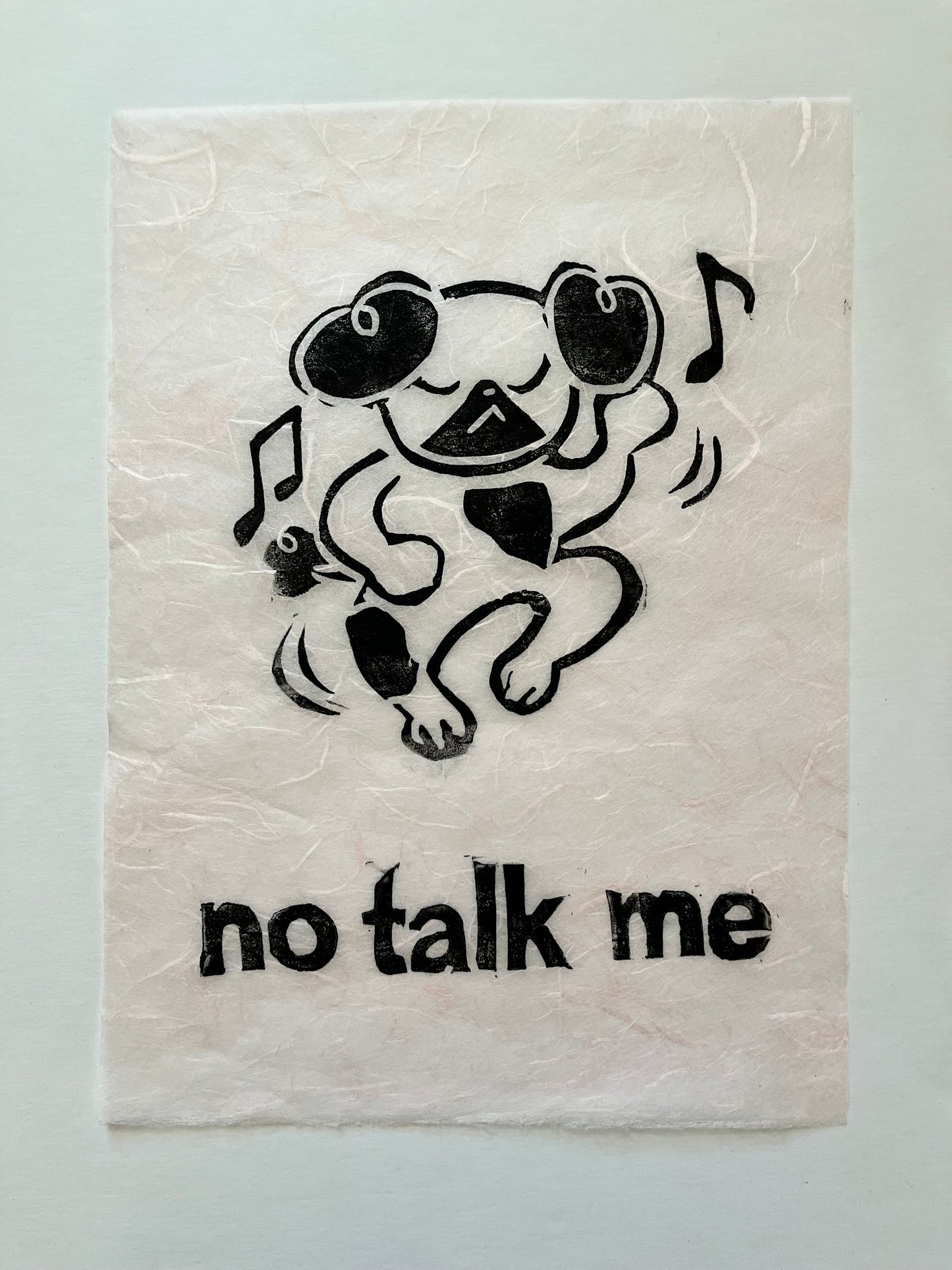 no talk me
