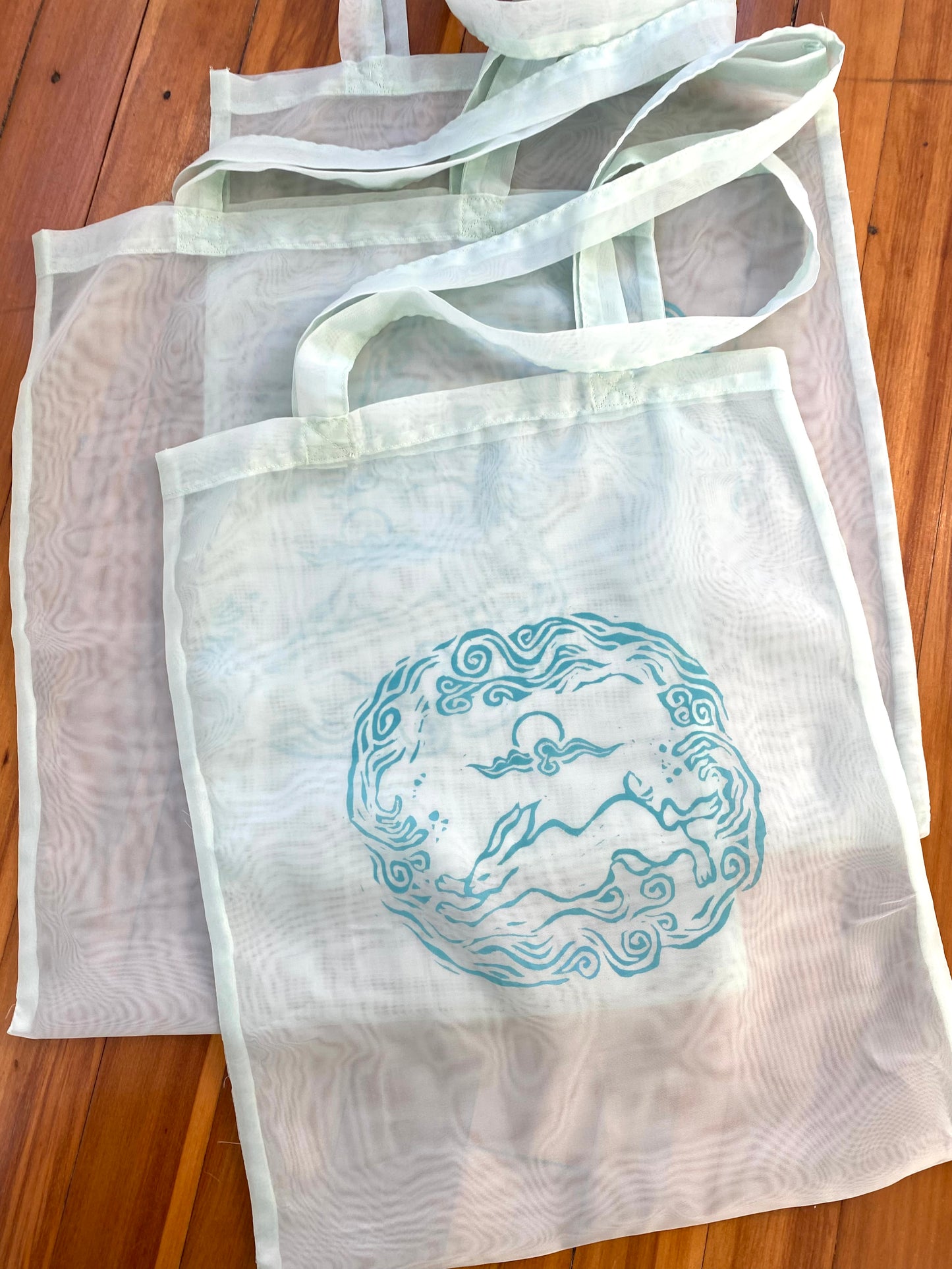 Water Rabbit Tote Bag